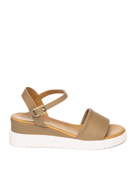 Taupe leather sandal YUNA MARSELLA | FZ3-02XLVIT-TAUPE